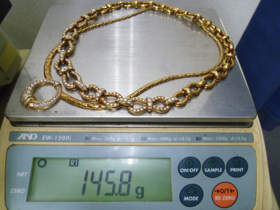 買取専門 金のクマ 沼津店　「使わない金のネックレスをお売り頂きました」またも100グラム超え！