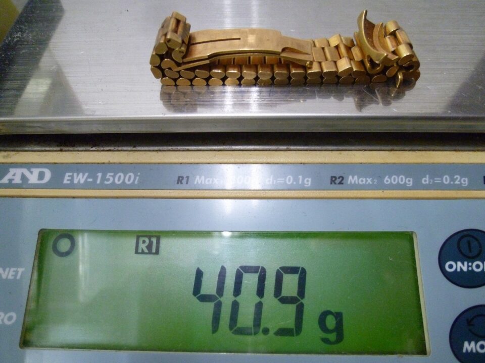 「ロレックスの18金ベルトをお買い取り　沼津市の金のクマ」今回は金でしたがステンレスベルトもOK