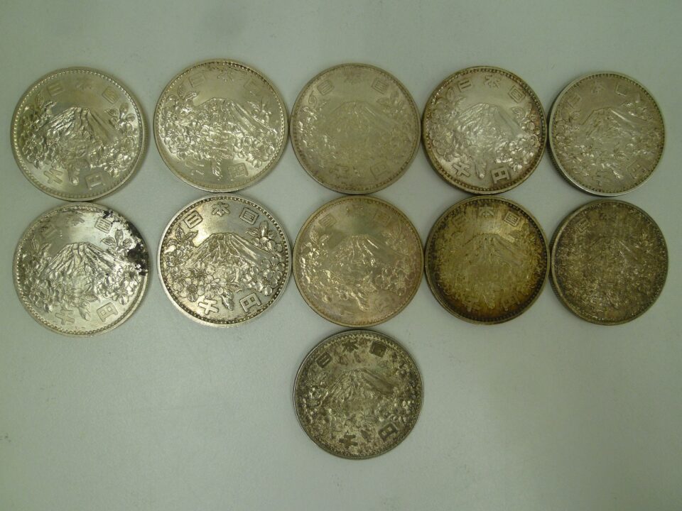 「古銭や記念硬貨って高く売れるの？？？　沼津の金のクマ」　素材の違いで高くなるものがあります