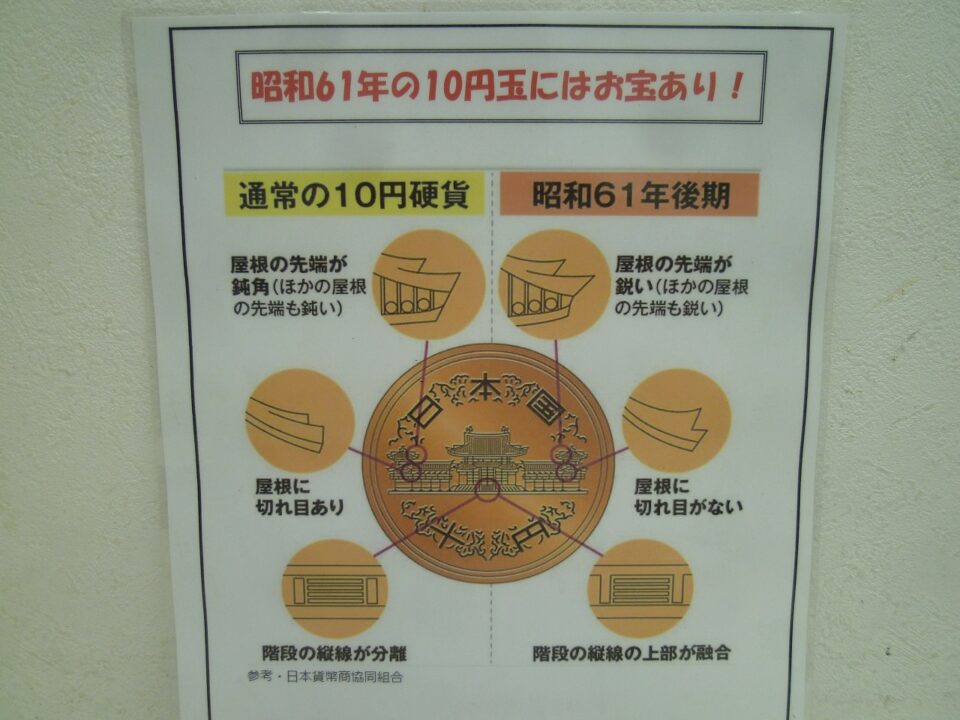 「古銭・記念硬貨・レア硬貨など、問い合わせも含めてお気軽にどうぞ　沼津の金のクマ」財布の中に！？