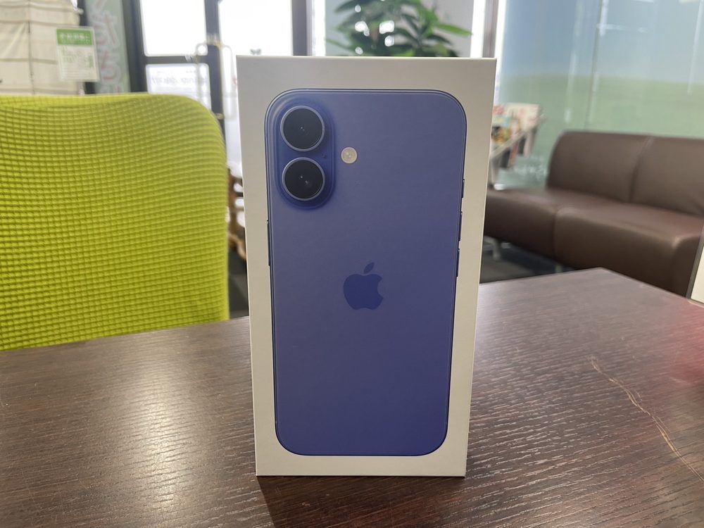 iPhone16 ウルトラマリンの買取は金のクマ八戸店へ｜画面割れ・背面 