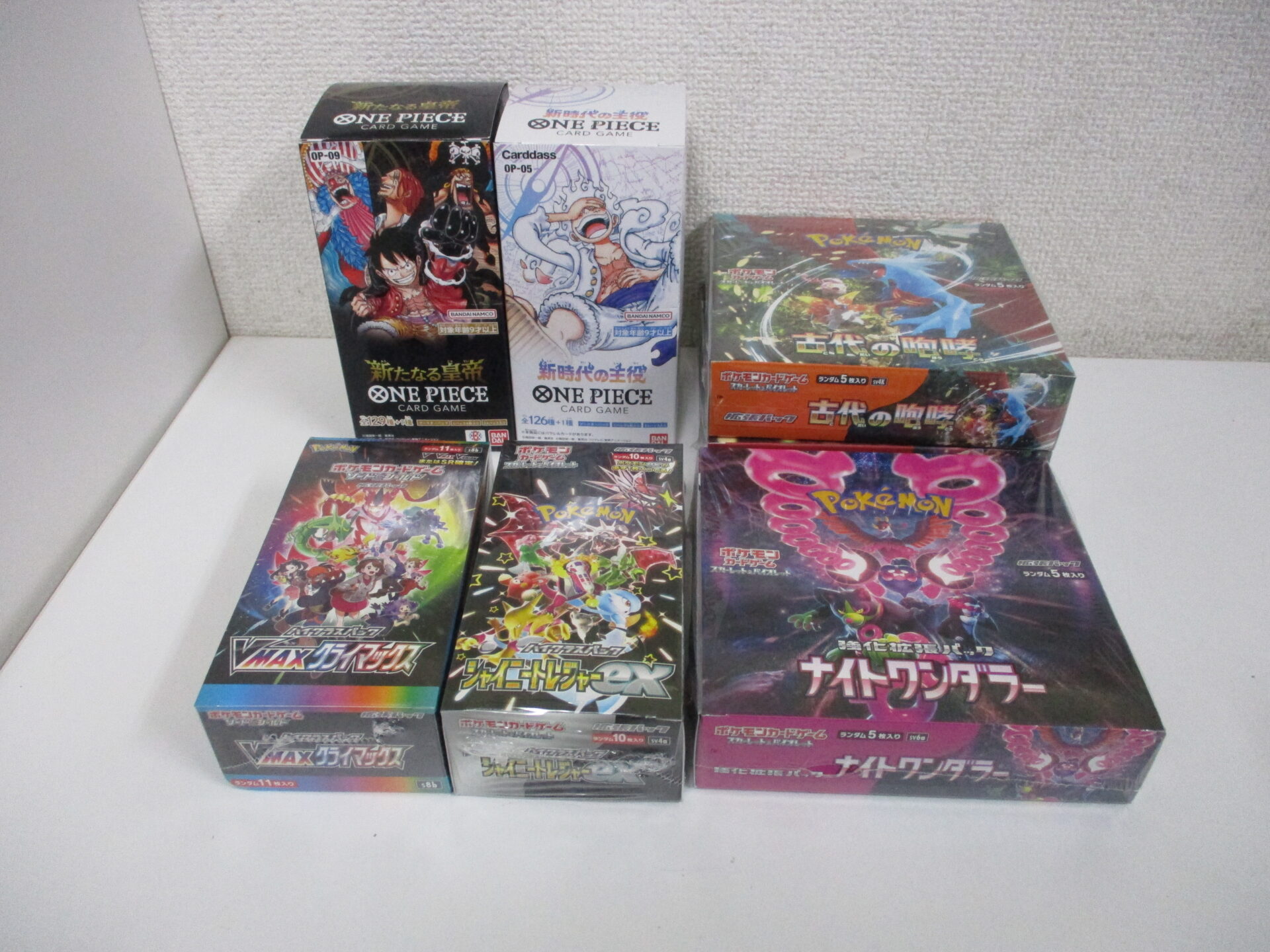 ワンピース、ポケモンカードBOXお買取りいたしました！金のクマ北上店